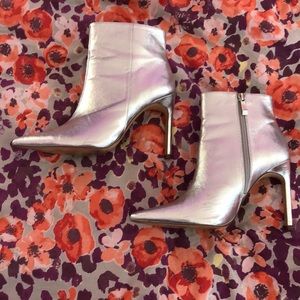Silver boots from Zara